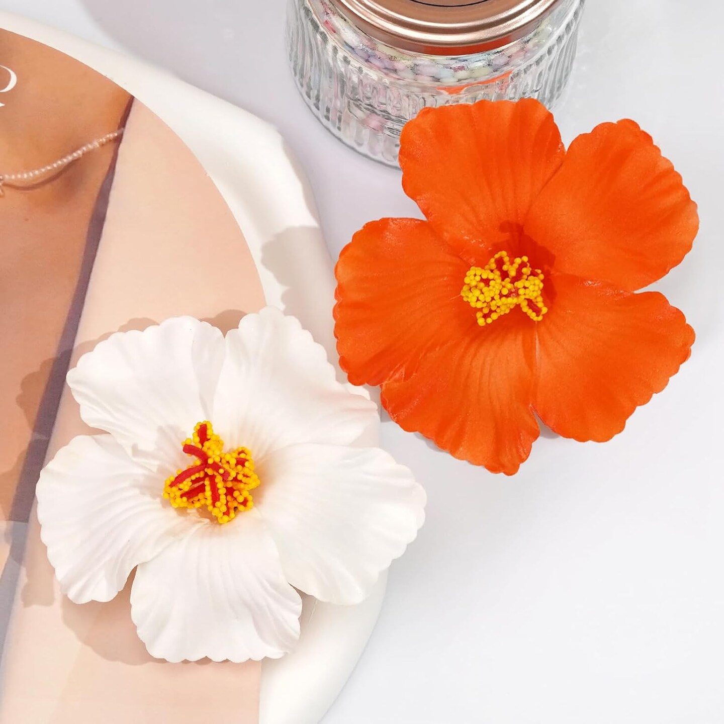 4Pcs Hawaiian Flower Hair Clips Hibiscus Hair Clip