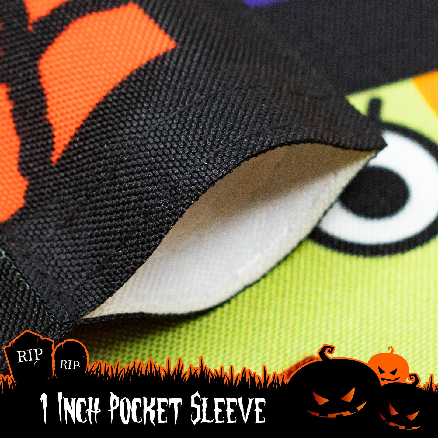 G128 - Halloween Garden Flag, Witch, Bats, and Spiders Garden Yard Decorations, | 12x18 Inch | Printed 150D Polyester - Rustic Holiday Seasonal Outdoor Flag