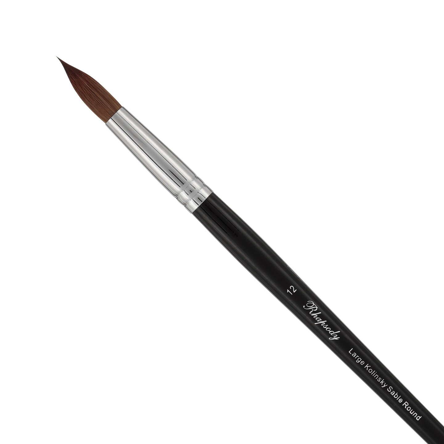 Creative Mark Rhapsody Kolinsky Sable Brushes for Professional Watercolorists - Round Excellent Spring, Full Belly, Split-Proof Points, Chrome Ferrules, Short Handle, English Sizing