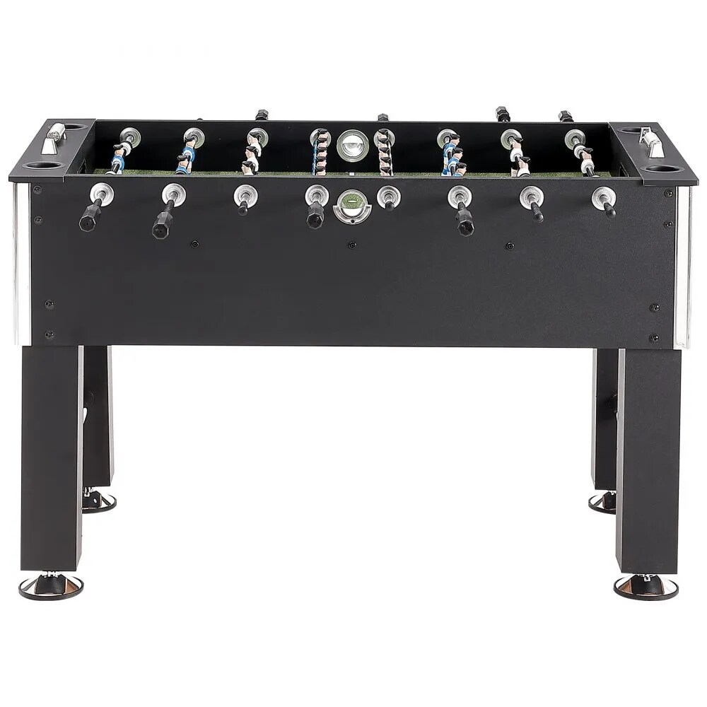 55" Foosball Table, Standard Size Indoor Soccer Game Table with Balls and Cup Holders