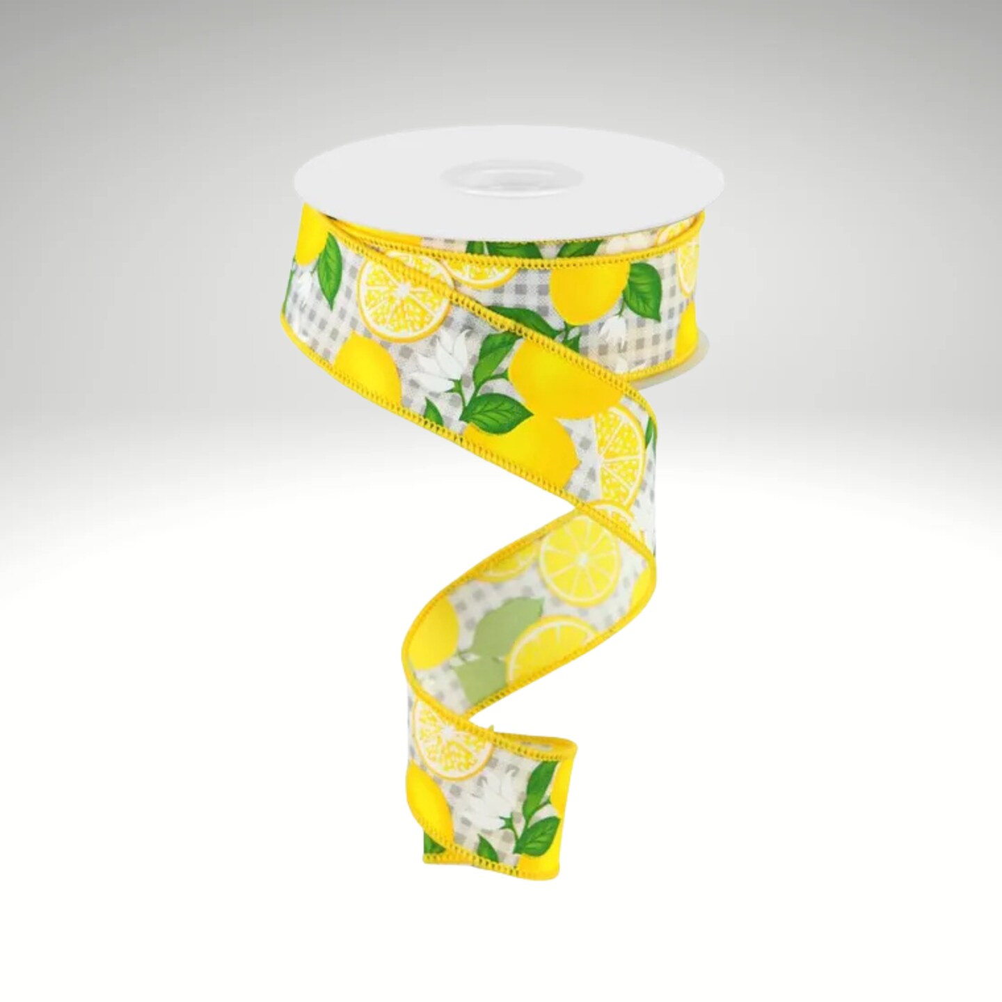 Lemon Wired Ribbon 1.5in x 10yd | Summer Craft Ribbon-RGC1662E8