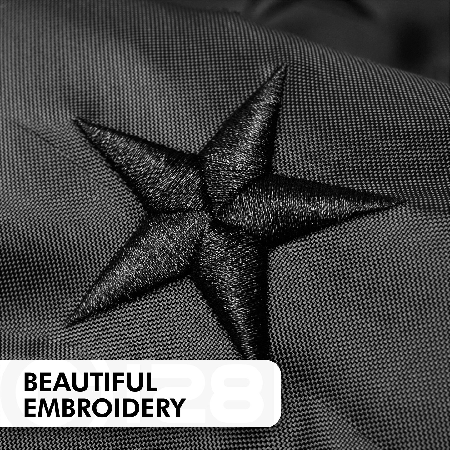 G128 2 Pack: American USA All Black Flag | 6x10 Ft | ToughWeave Series Embroidered 210D Polyester | Embroidered Stars, Sewn Stripes, Indoor/Outdoor, Vibrant Colors, Brass Grommets