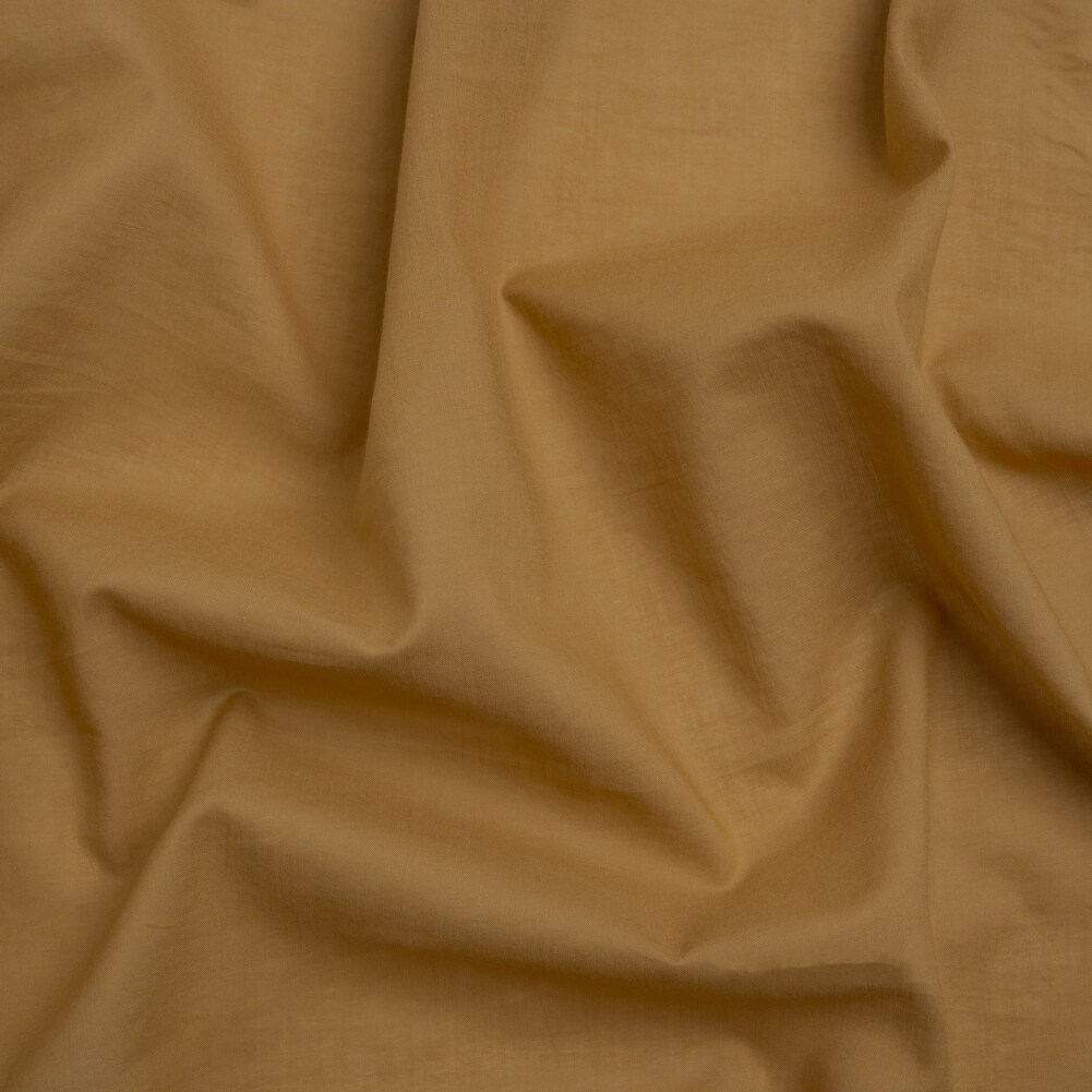 1 Yard Tan Cotton Voile Lightweight Sheer Breathable Solid Fabric