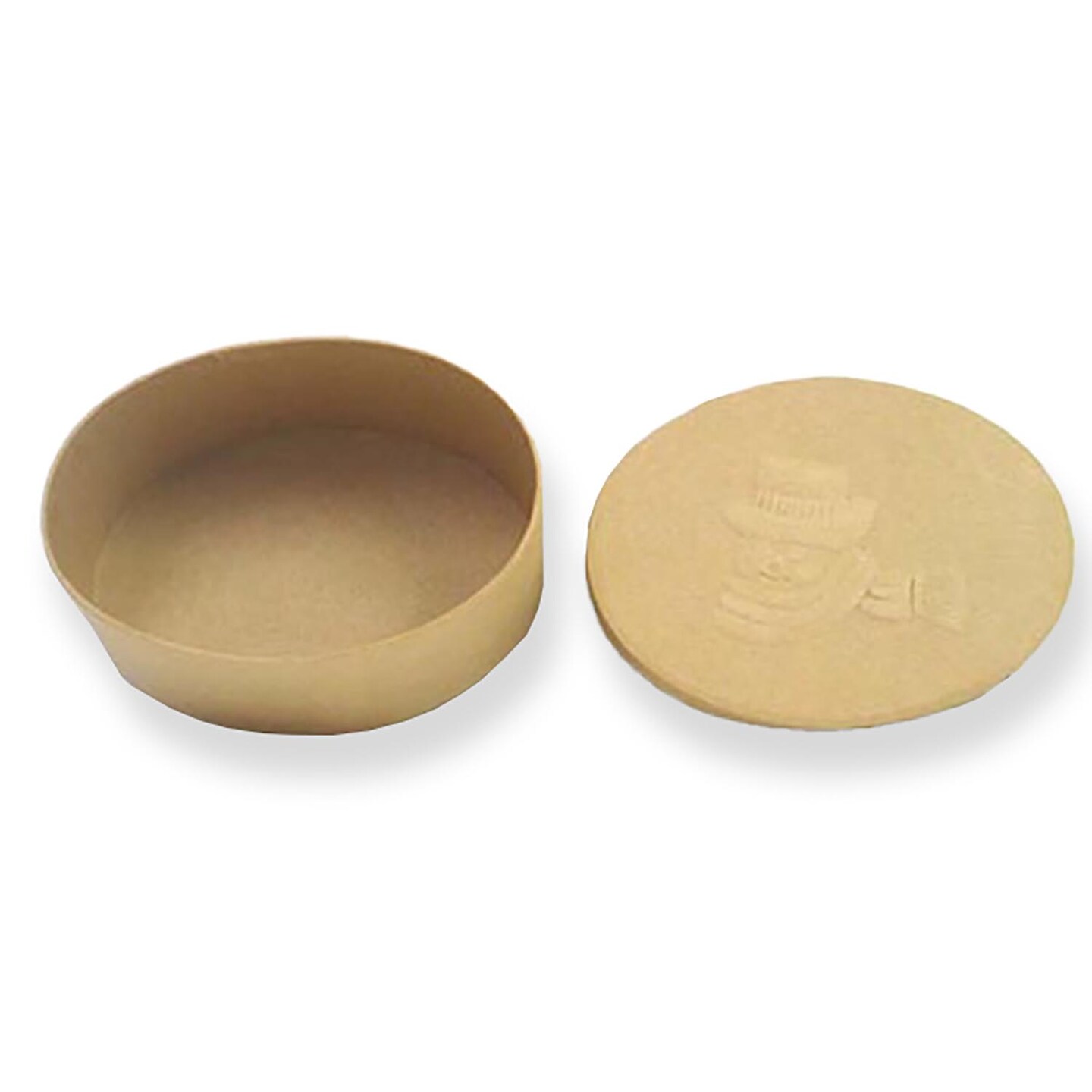 Oval Box with Snowman Embossed Lid