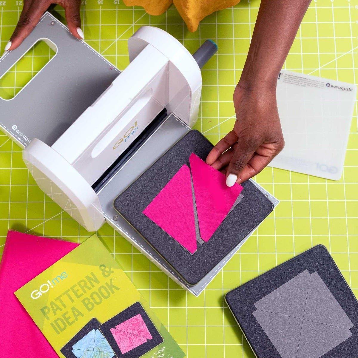 AccuQuilt GO! Me® Fabric Cutter Starter Set – Easy, Fun Cutting for Quilting & Crafts