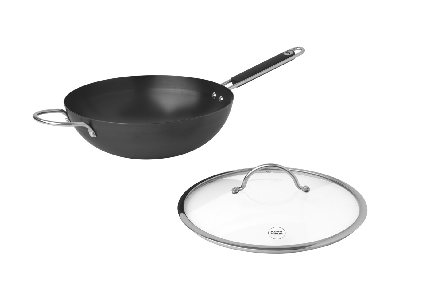 Kuhn Rikon Essential Covered Wok Skillet 12.6-Inch with Lid, 5 qt