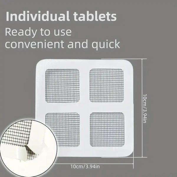50PCS Disposable Shower Drain Hair Catcher Stickers – Plastic Mesh Filter Covers for Bathroom, Sink & Floor Drain Protection