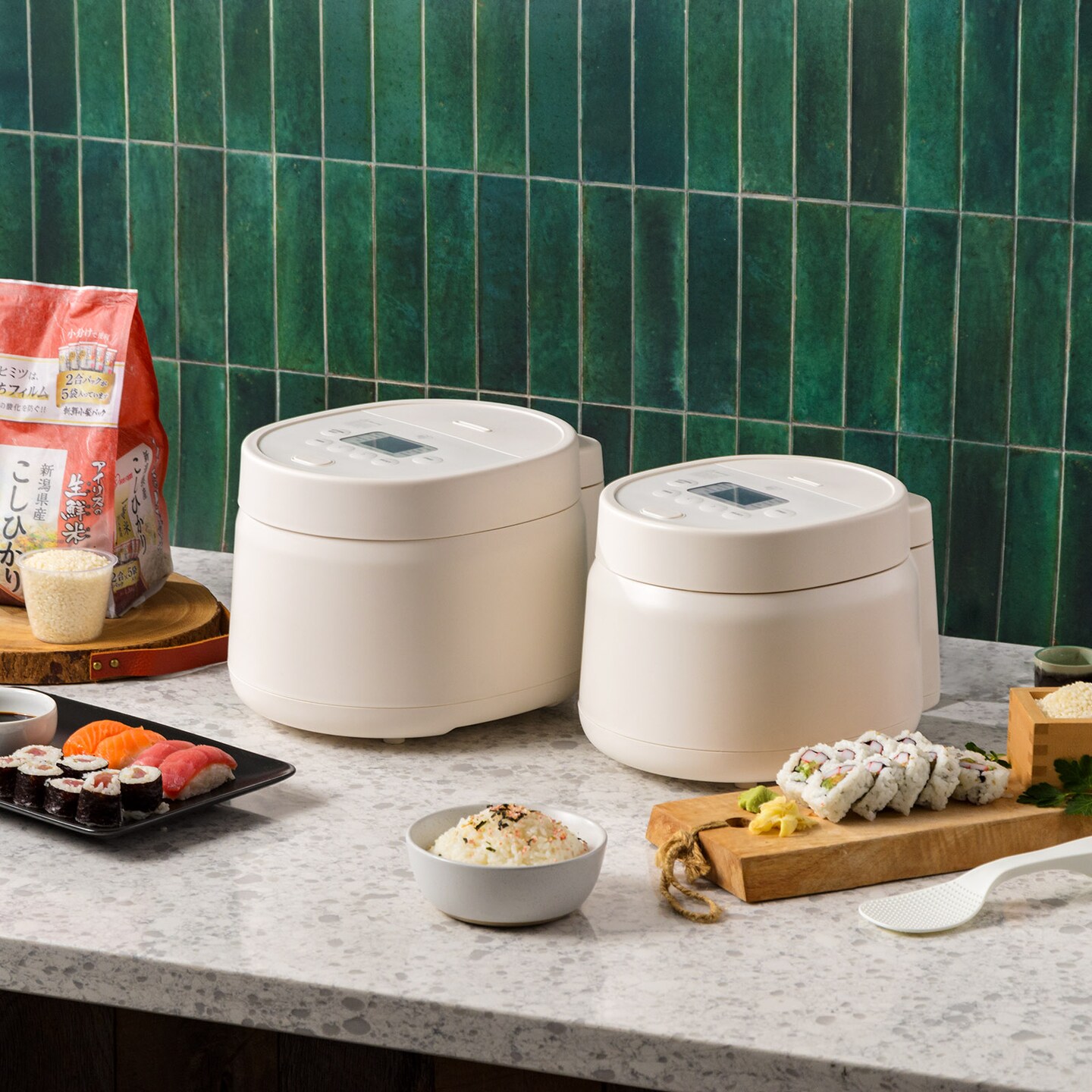 IRIS USA Micom Japanese Rice Cooker, 3-Cup Uncooked/6-Cup Cooked, Recipe Presets, Slow Cooker, Steamer, Hot Pot &#x26; Warming Function