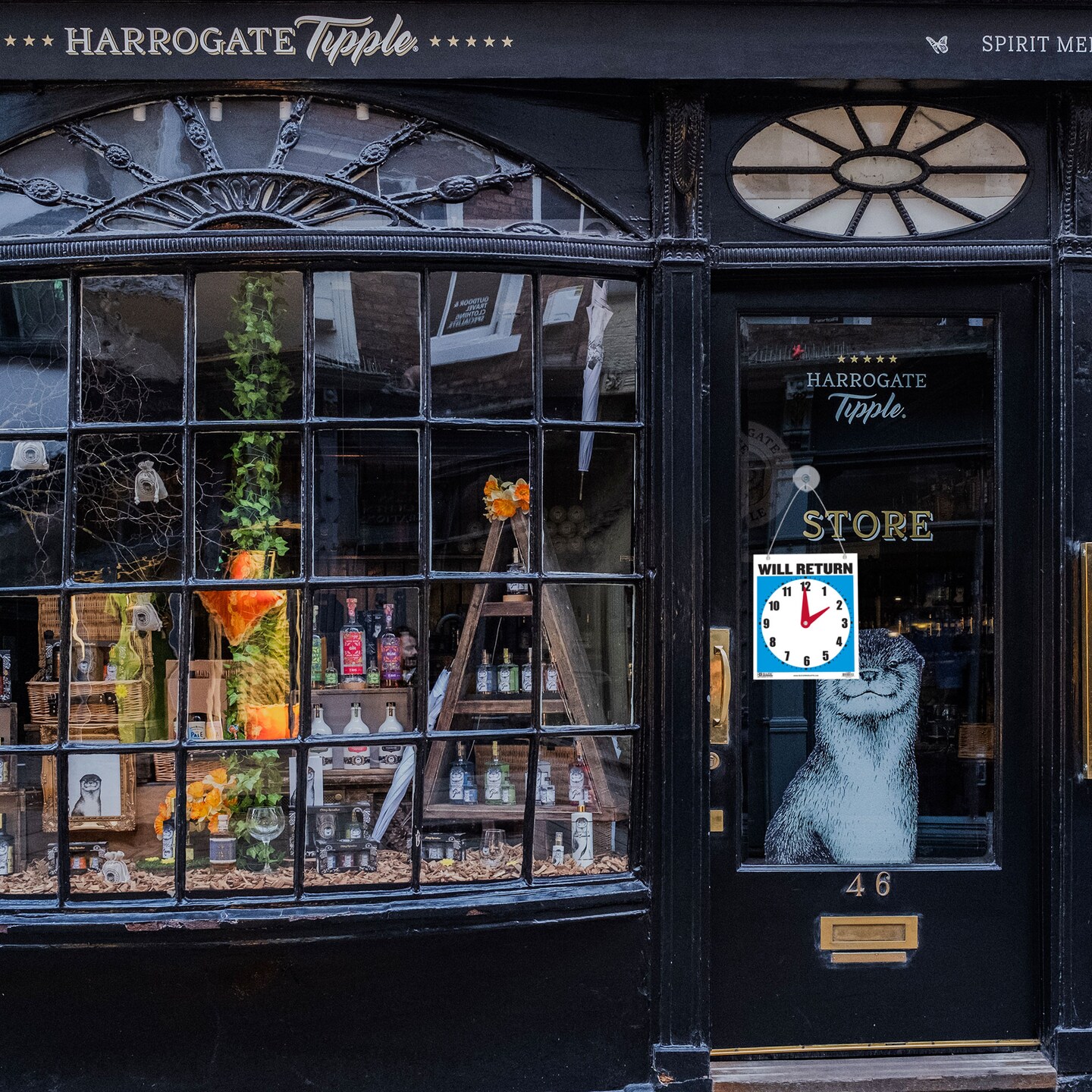 BAZIC Clock Sign "WILL RETURN" w/ "OPEN" sign on back 7.5" X 9"