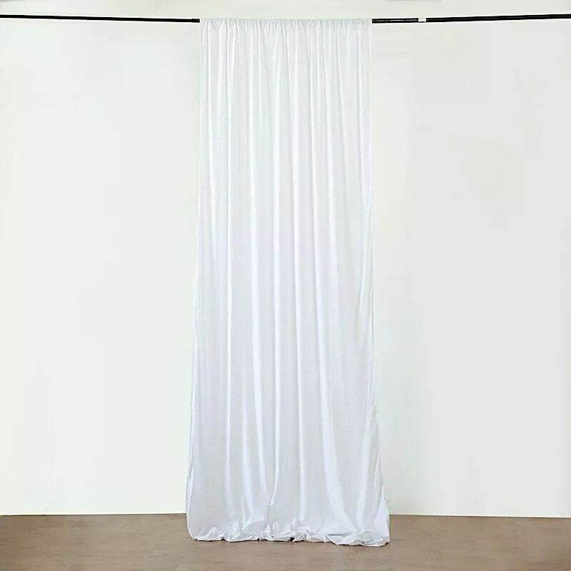 5 ft x 30 ft White Polyester Ceiling Drapes Backdrop Curtain Panel Party Home