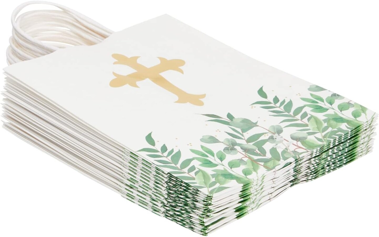 15 Pack of Religious Party Favor Gift Bags for Easter Christening Gifts, for Girls and Boys Baptism