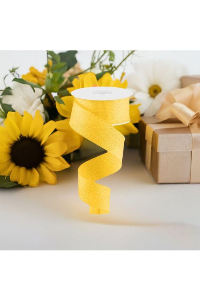 1.5&#x22; Cross Royal Ribbon: New Sun Yellow (10 Yards)