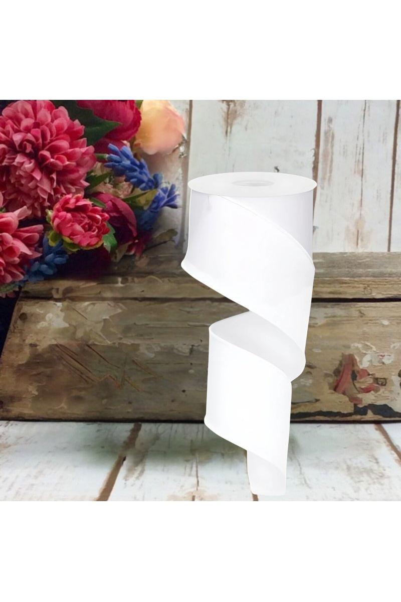 2.5&#x22; Royal Burlap Ribbon: White (10 Yards)