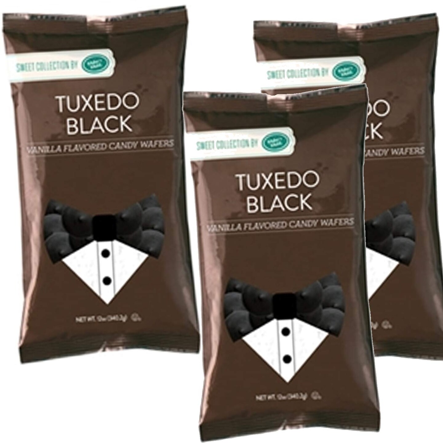 Make&#x27;n Mold Tuxedo Black Vanilla Flavored Candy Wafers 12 Ounce Bag for Decorating