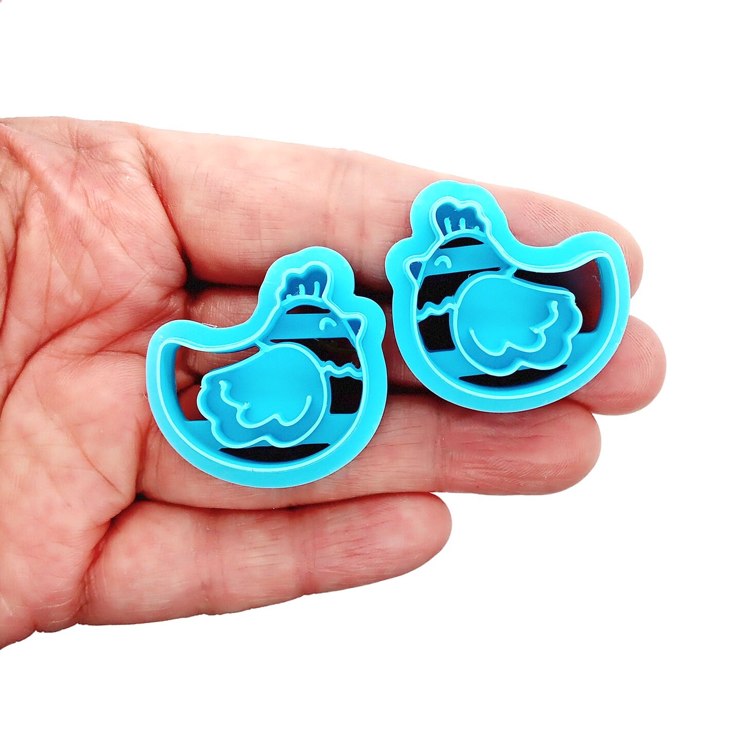 Hen Clay Cutters, 2 Matching Chickens for Earrings, Adorabilities