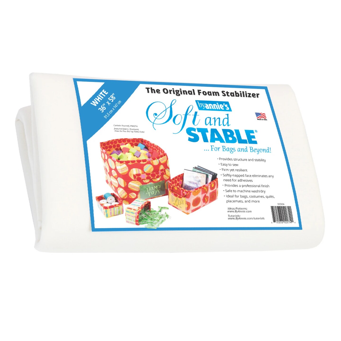 ByAnnie's Soft and Stable 36x58" White Foam Stabilizer SS2036