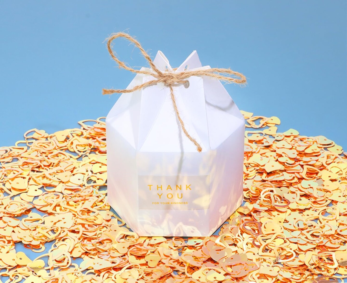 1200Pcs Love Heart Shaped Confetti, Table Wedding Decoration, Glitter Confetti for Wedding Party (Glitter Orange)