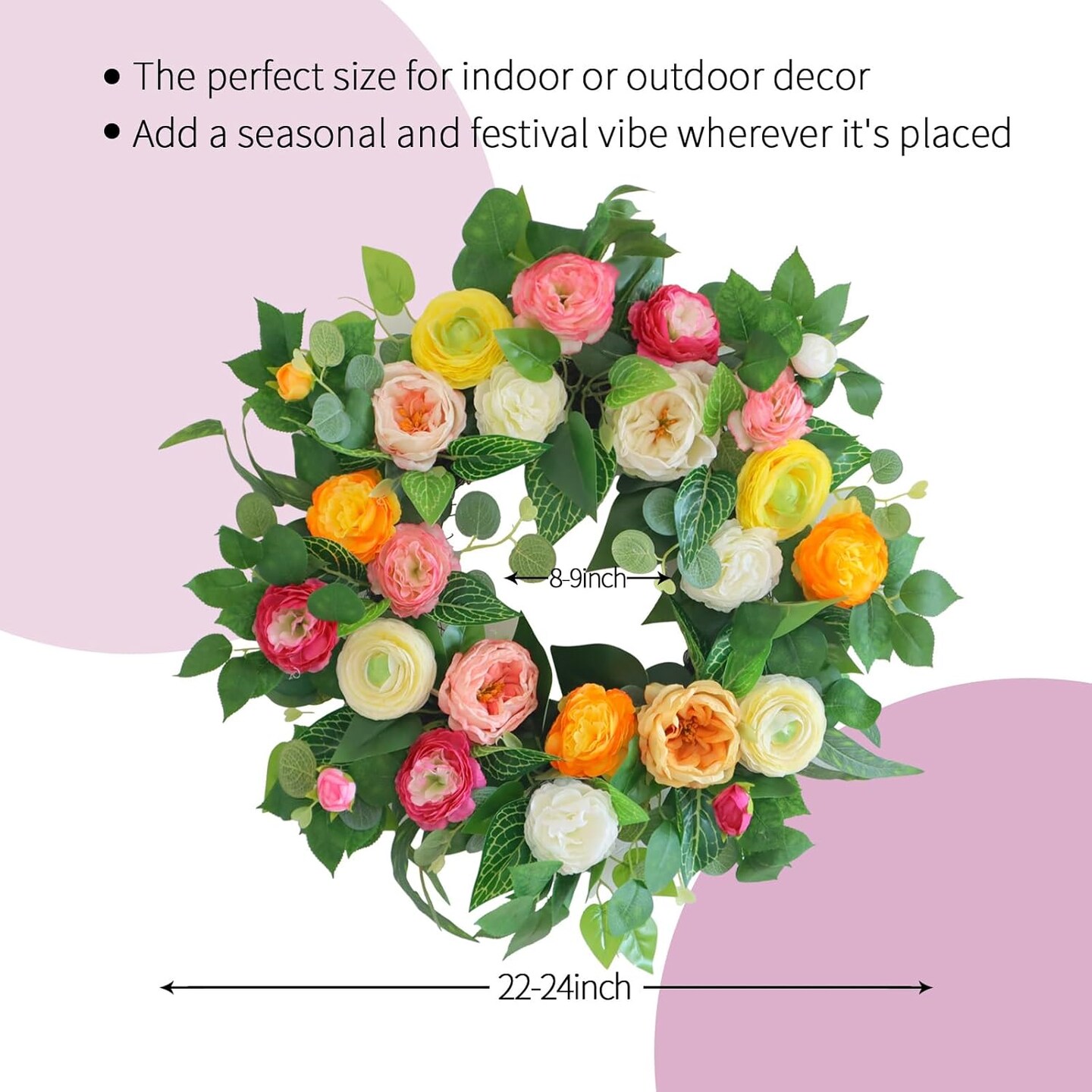 Spring Summer Wreaths for Front Door