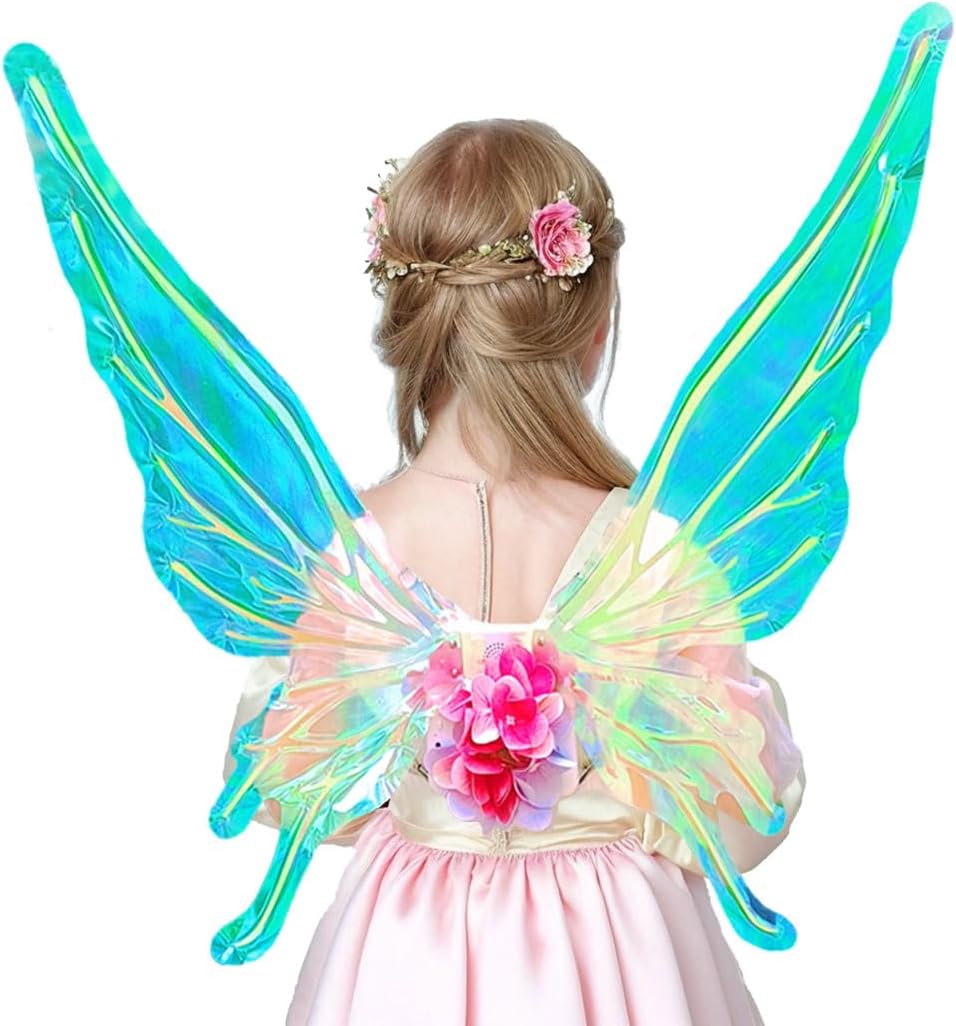 Fairy Wings for Girls,Sparkling Glowing Wings with LED Lights,Electric Butterfly-Wings for Women,Perfect Fairy Costume and Party