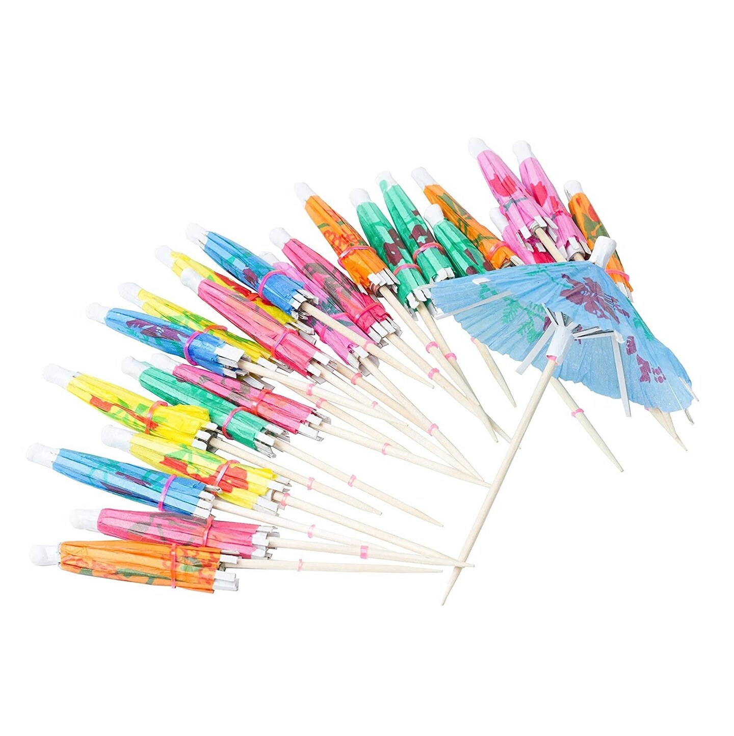 Chef Craft 24pc Party Umbrella Picks - Great for Cocktail Drinks &#x26; Appetizers