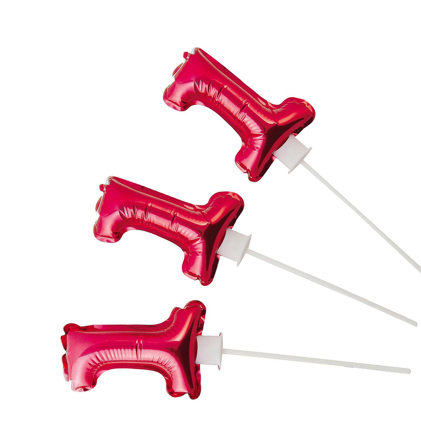 1st Birthday Self-Inflating 6&#x22; Mylar Balloons - 6 Pc.