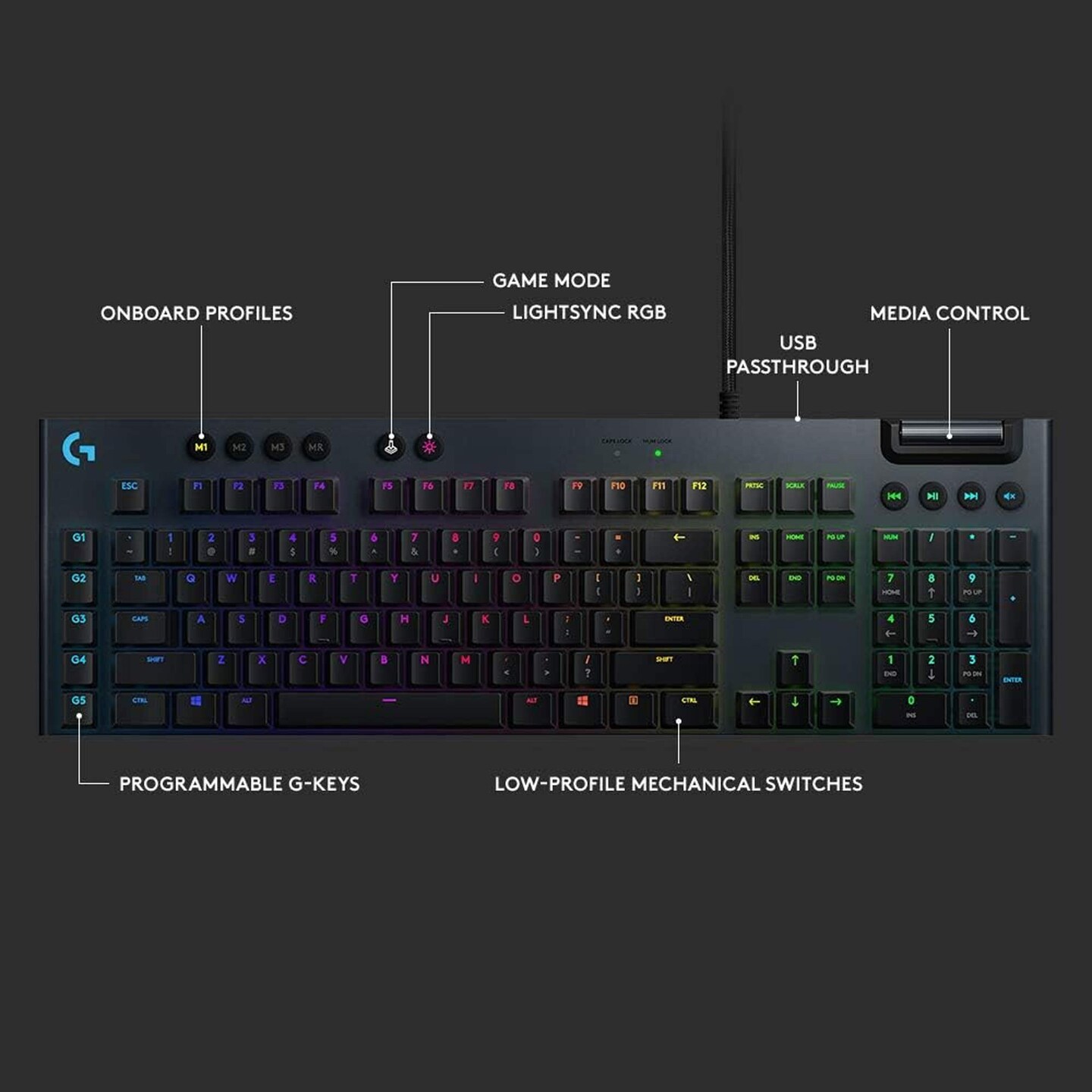 Refurbished Logitech G815 LIGHTSYNC RGB Mechanical Keyboard