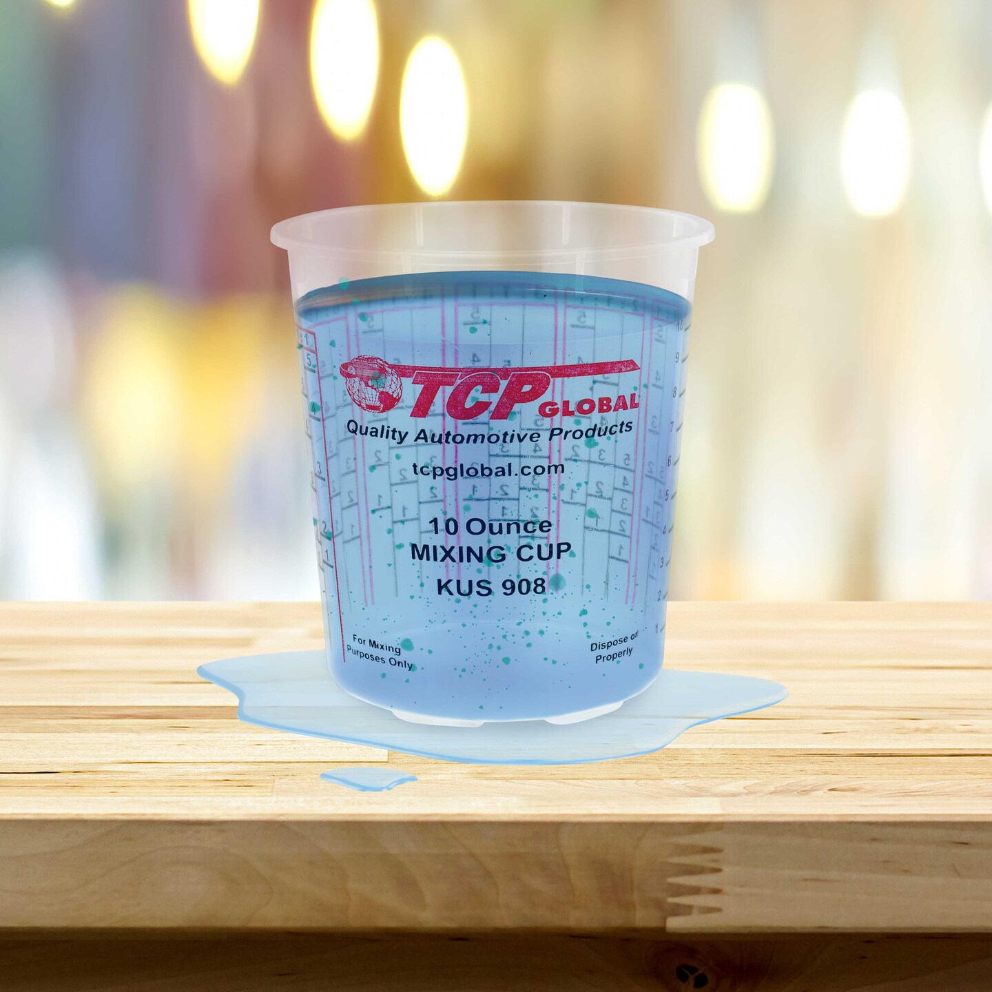 Paint Mixing Cups Plastic Measuring Cup Epoxy Resin, Disposable or Reusable, 8-Ounce (Half Pint) - Pack of 12 - Graduated, Mixing Ratios, Automotive Painting Acrylic Art Crafts