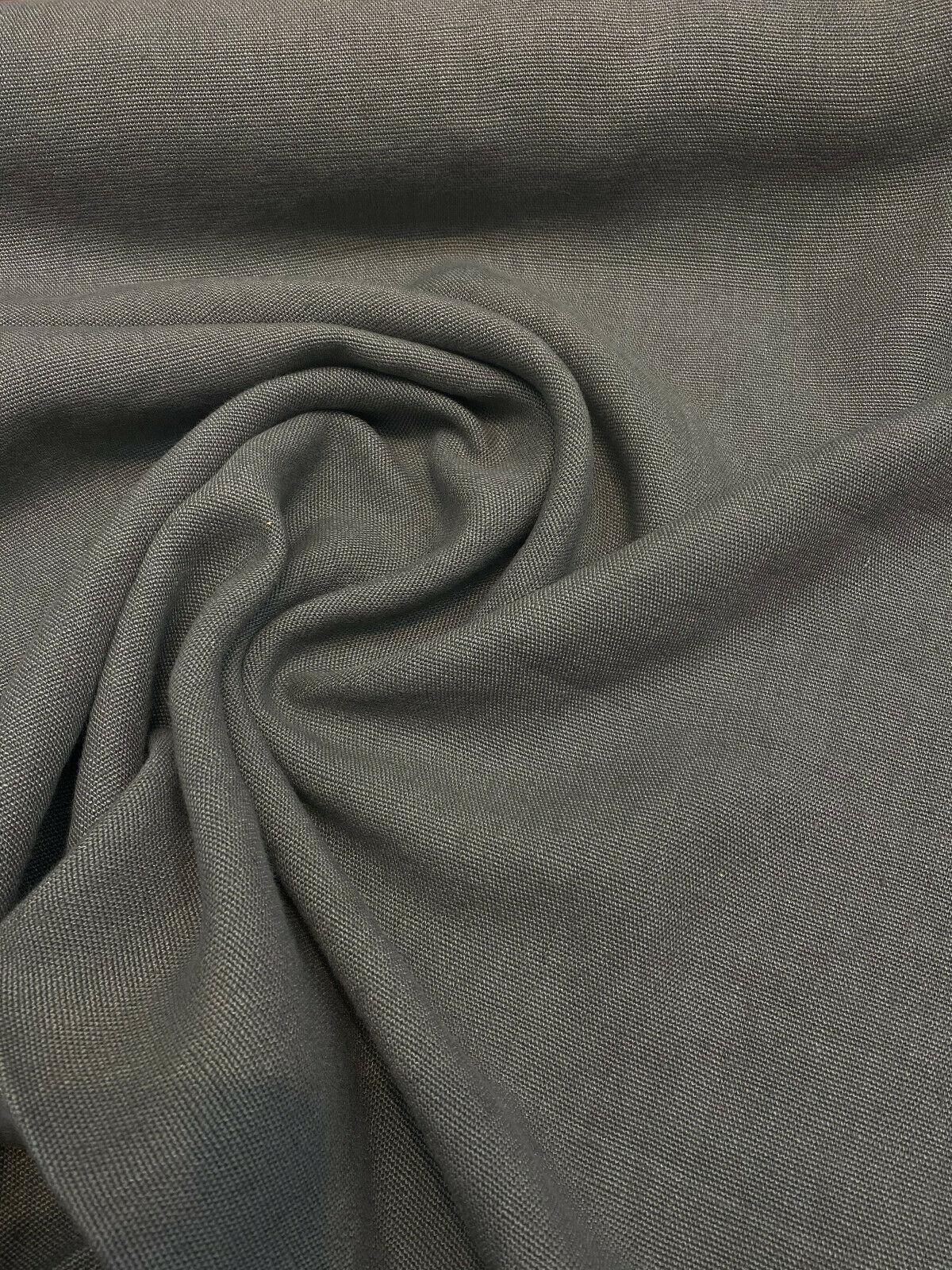 1 Yard Belgian Linen Ventanas Olive Upholstery Drapery Fabric 56" Wide