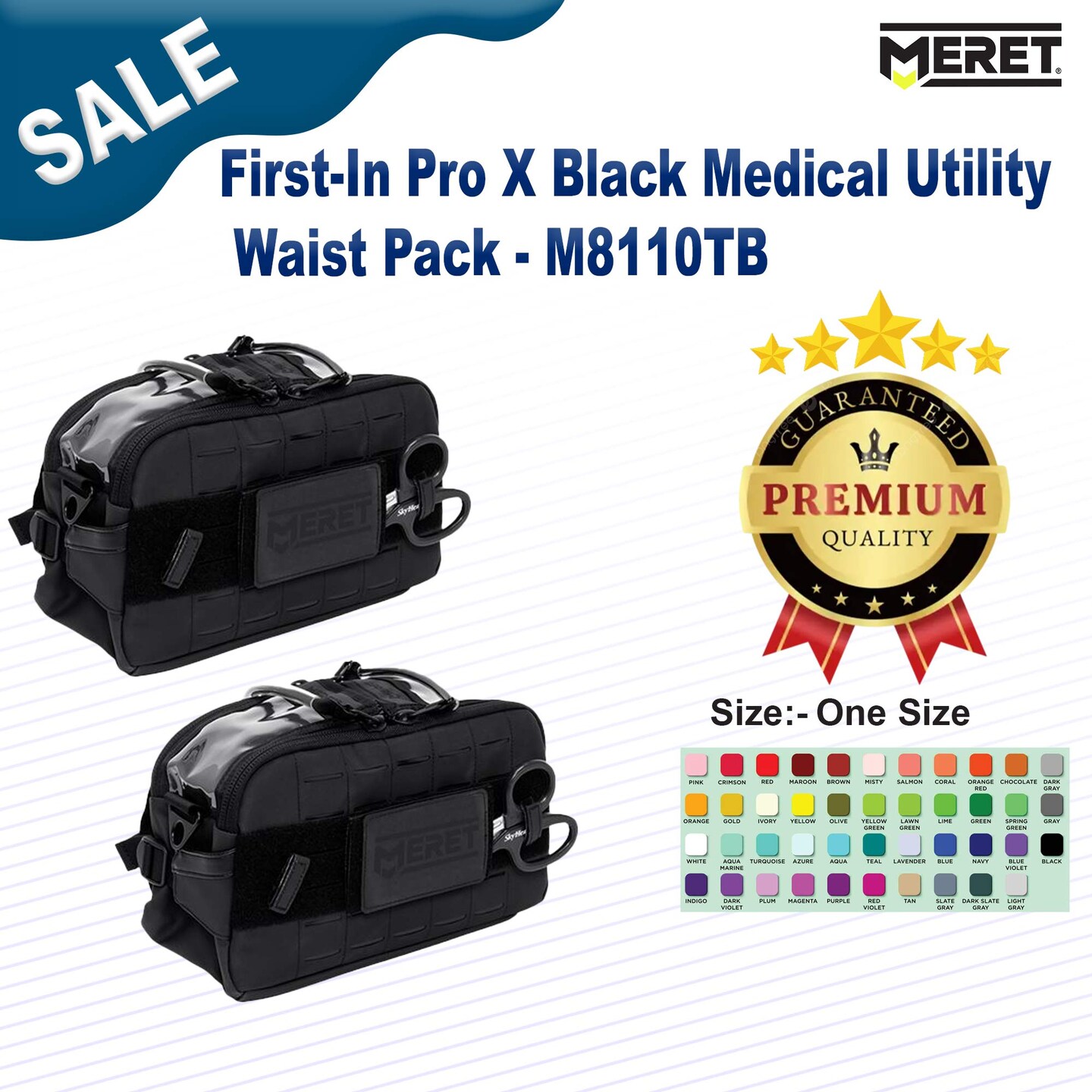 MERET&#xAE; First-In Pro X Black Medical Utility Waist Pack