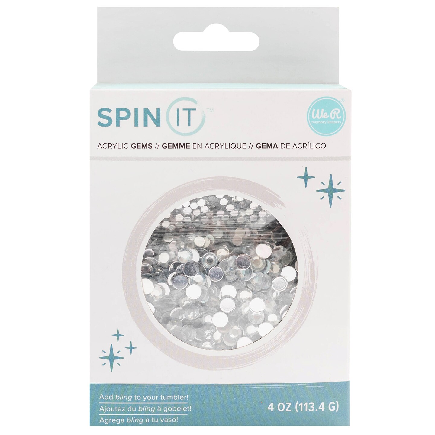 We R Spin It Rhinestones 4oz-Clear