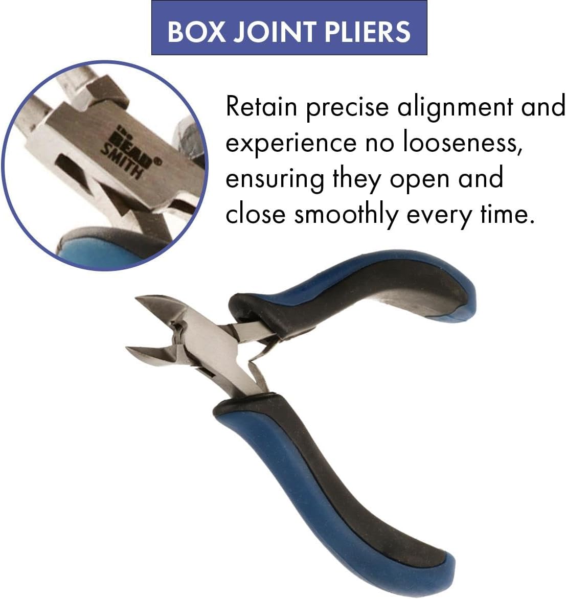 The Beadsmith Ergonomic Pliers, Chain Nose, Round Nose, Flat Nose, Bent Chain Nose & Semi-Flush Side Cutter – Extra-Fine Tips, Comfortable Ergonomic Grip & Double-Leaf Springs