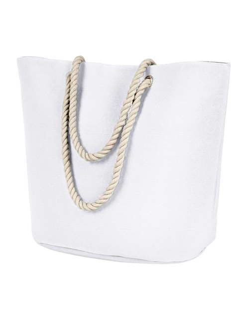 BAGedge&#xAE; Stylish Polyester Canvas Rope Tote Bag Durable with Cotton Lining &#x26; Magnetic Closure