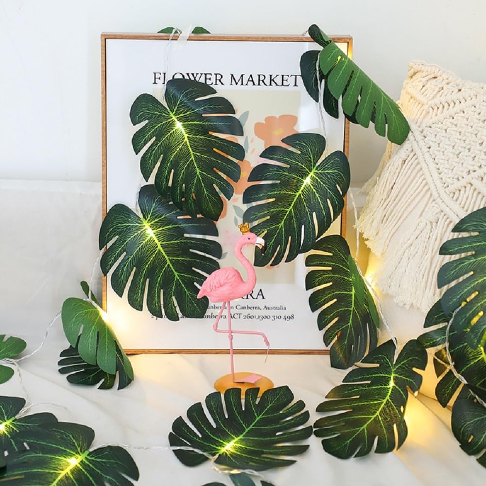 20 LED Palm Leaves String Lights, Tropical Artificial Monstera Leaf Wall  Hanging Vine Leaf | Michaels