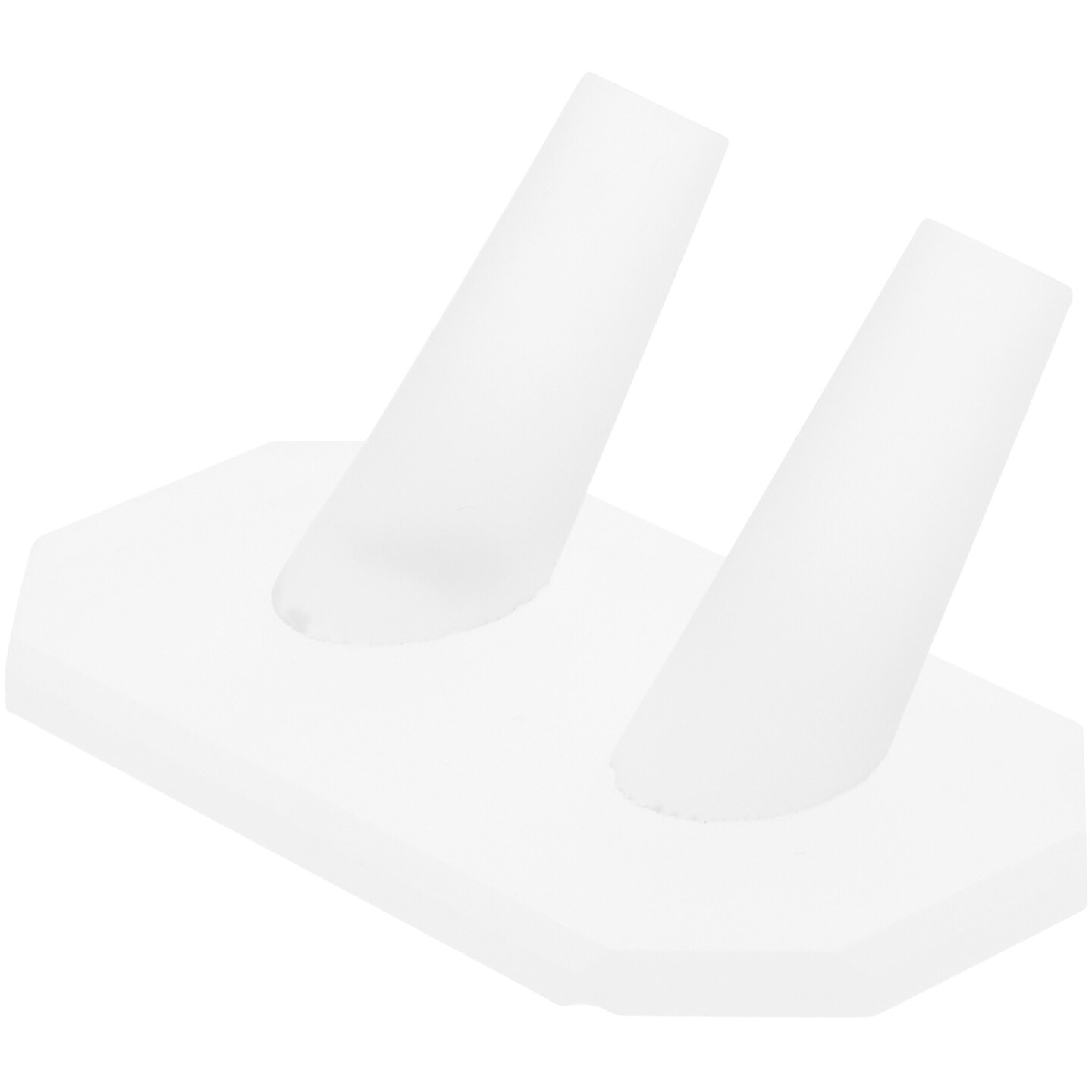 Plymor Frosted Acrylic Ring Finger Display, Double, 3.75&#x22; W x 2.25&#x22; D x 1.75&#x22; H