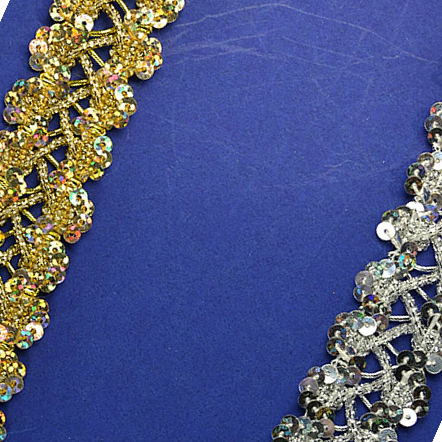 1&#x22;x 10 Yards Silver Trim with Iridescent Sequins 5 Packs Sequin Trim