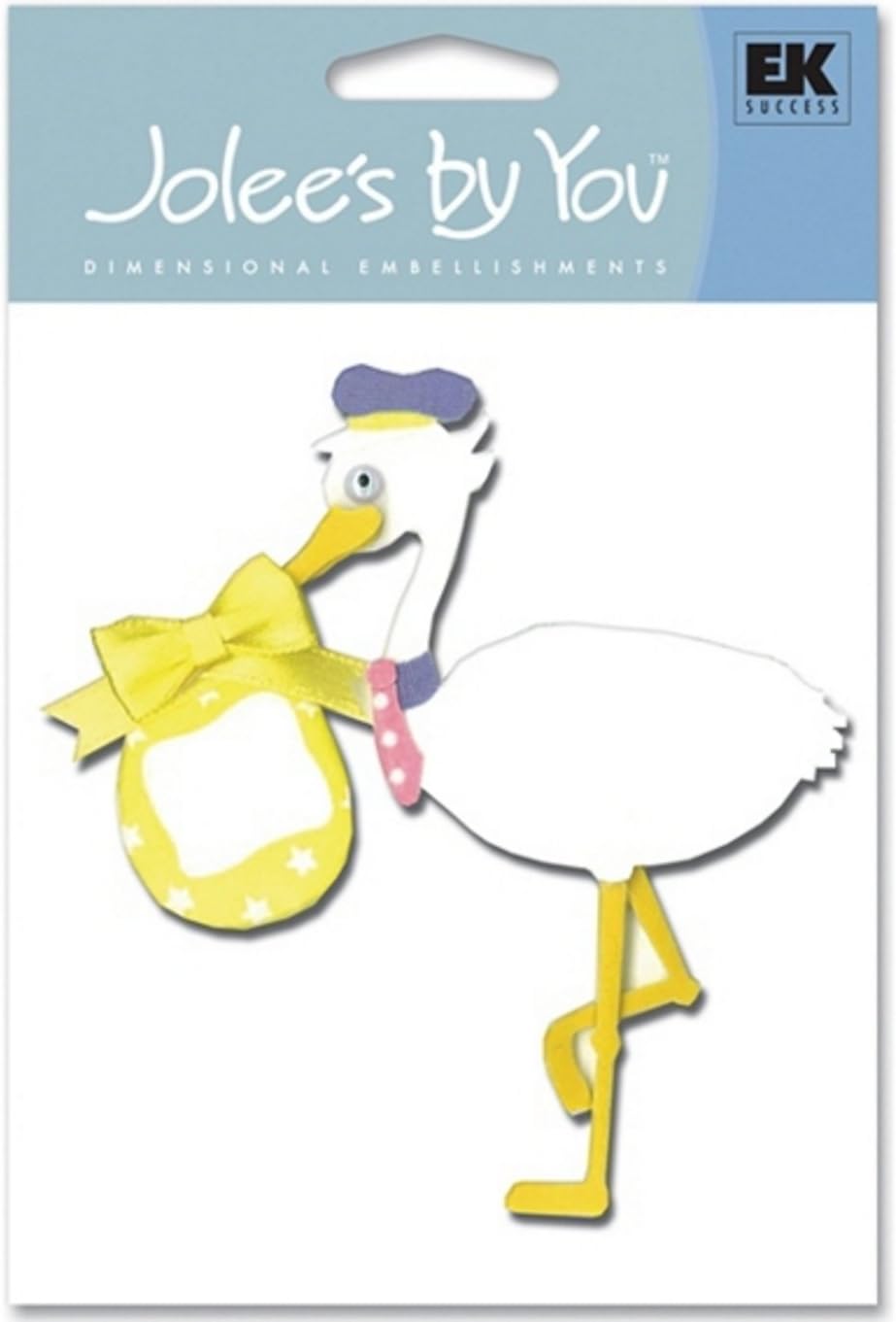 Jolee's Boutique New Baby Stork With Sign Dimensional Stickers