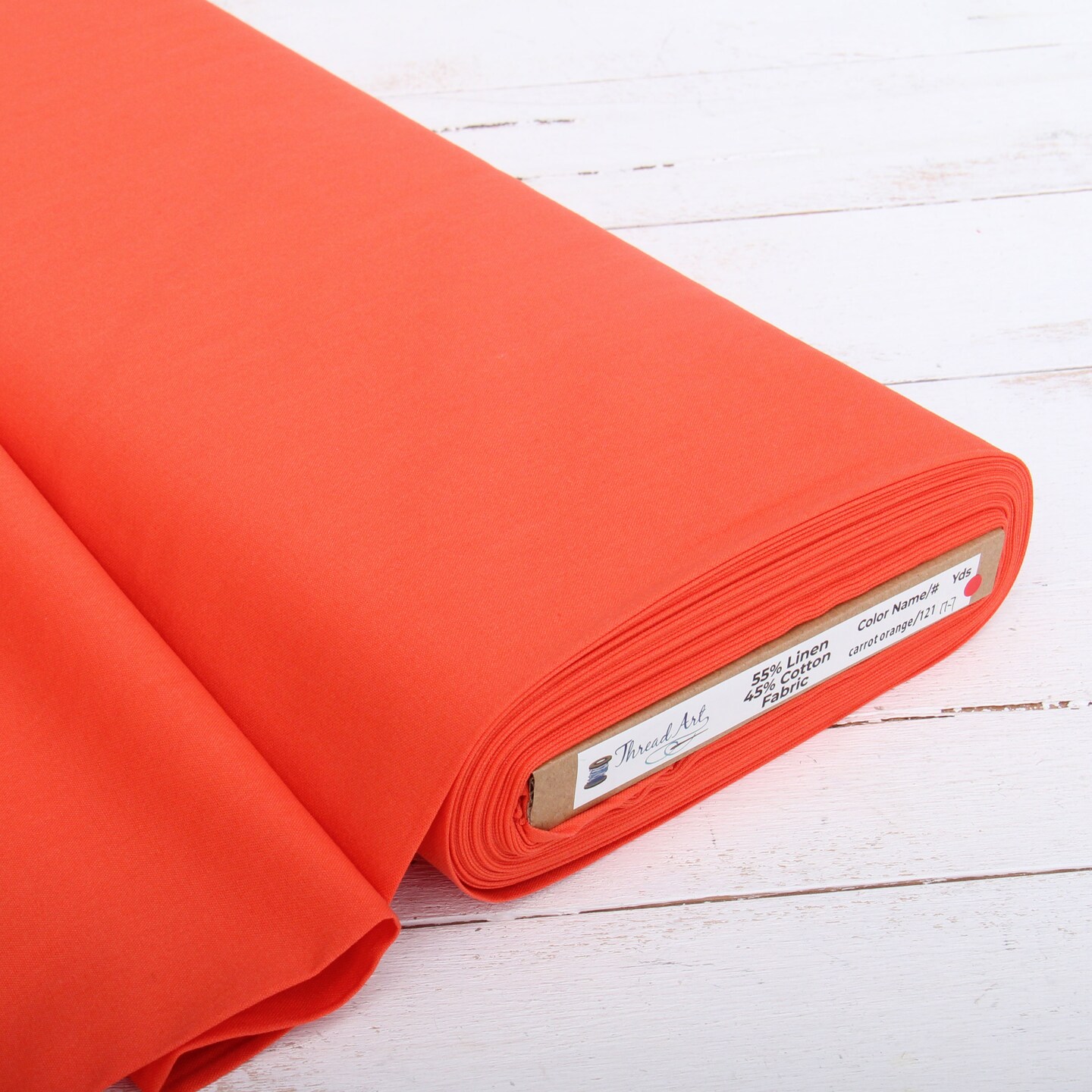 Threadart Linen Fabric By The Yard - Embroidery Fabric 55" Width- Premium Cotton Linen Fabric for Embroidery, Cross Stitch, Apparel, Linen Canvas, Home Décor