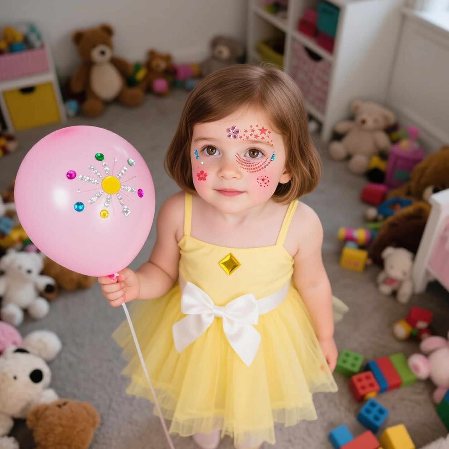 25 Sets Reusable Flowers Plants Sports Shapes Face Painting Templates(Polyethylene Terephthalate)