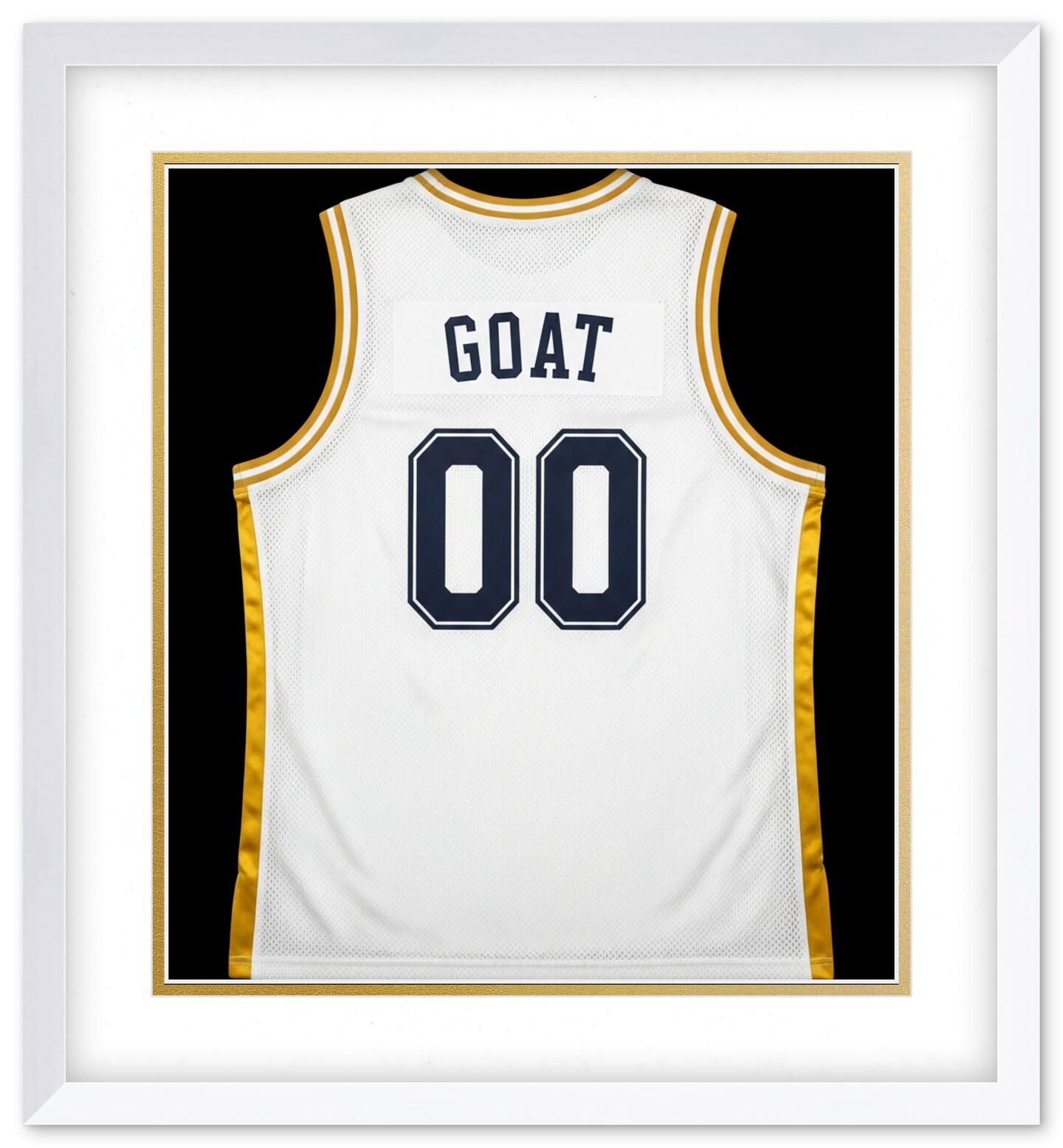 CustomPictureFrames.com Solid Wood Jersey Shadow Box Frame - Bright White - Sizes 24x26 - Wall Display With Double Mat Made in the USA