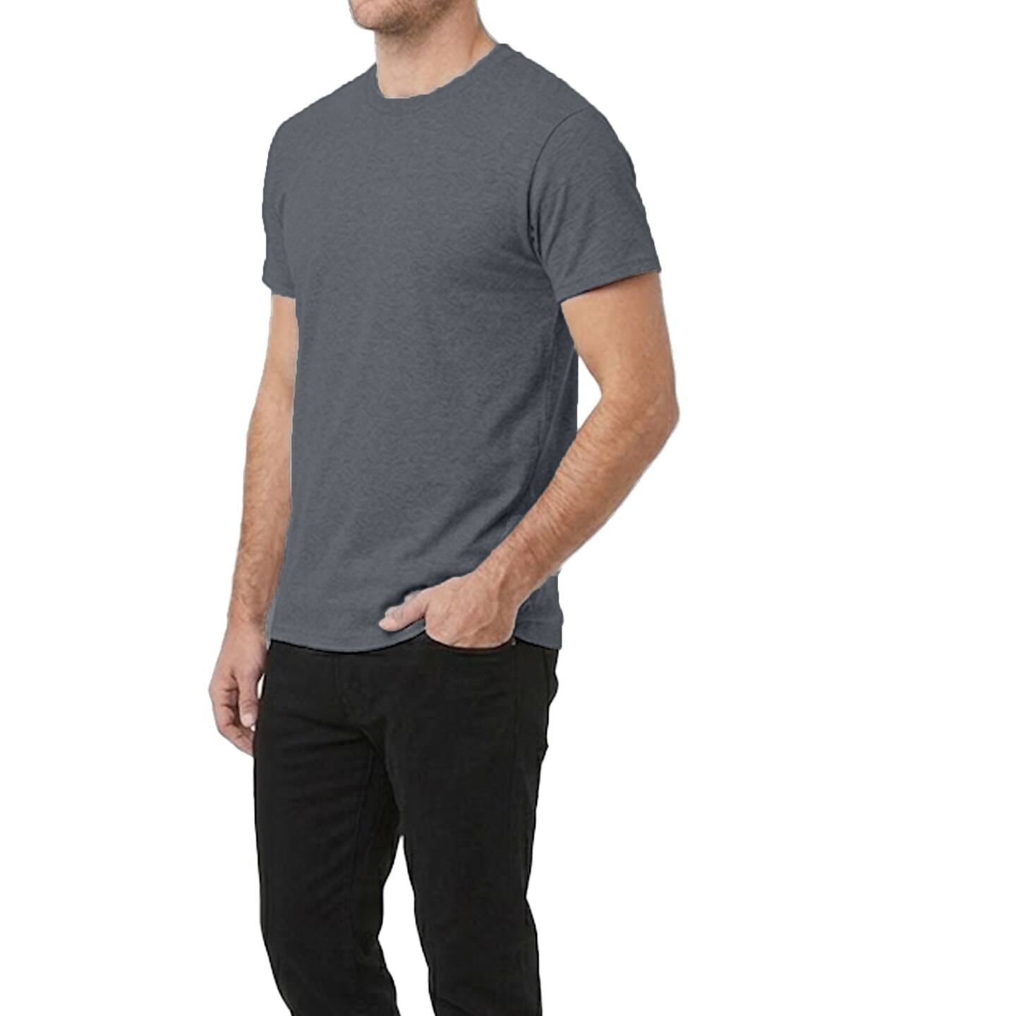 Gildan Heavy Cotton Crewneck T-Shirt Craft Bundle, Dark Heather Unisex Short Sleeve Blanks for DIY Printing (2–14 Pack)