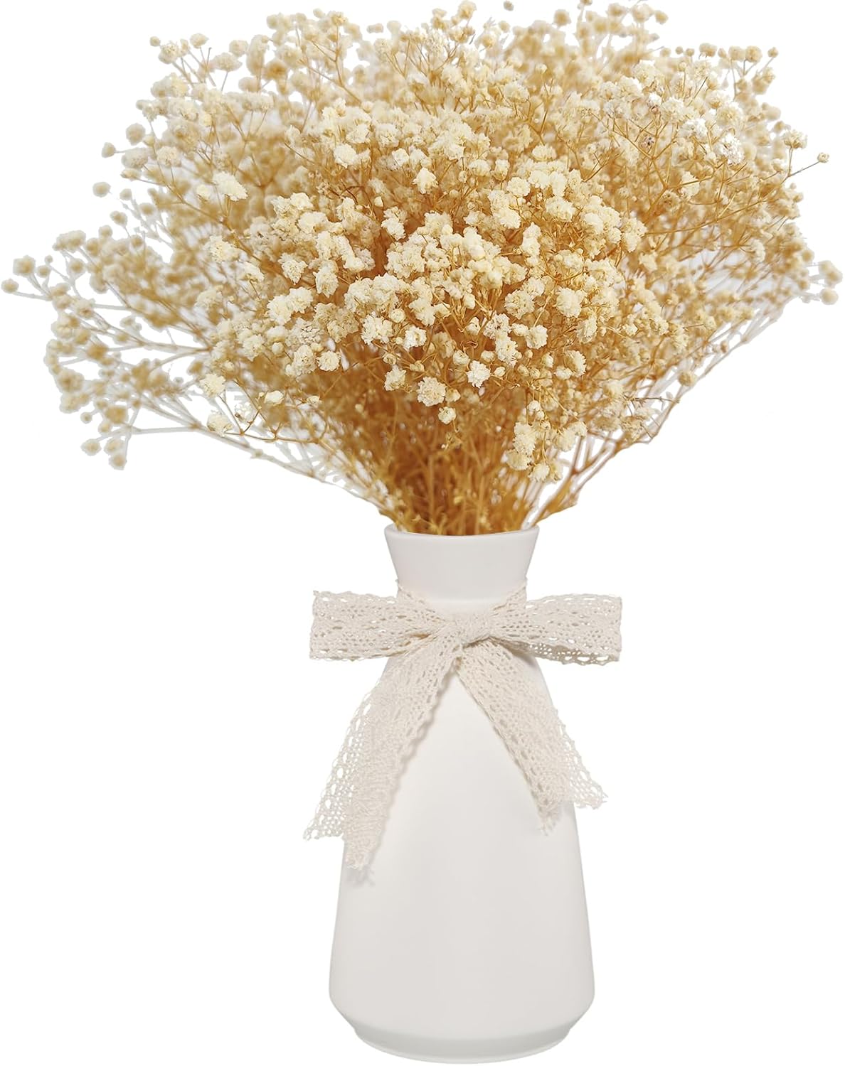 Dried Babys Breath Bulk Natural Dried Gypsophila Flowers White Babys Breath Stems for Home Decor, Weddings, Crafts