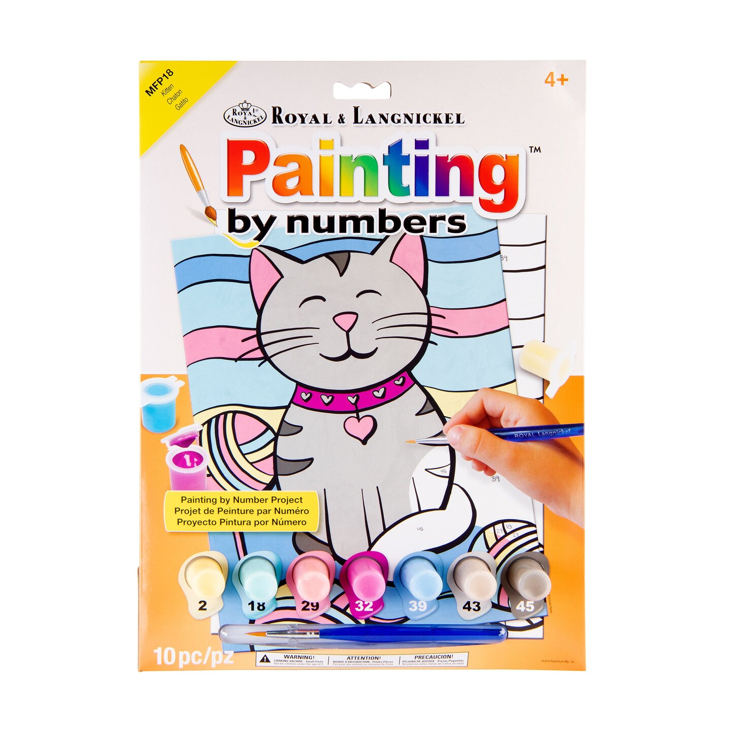 MFP18 | Painting by numbers&#x2122; Children&#x27;s 10pc 8.75&#x22; x 11.75&#x22; Kitten Painting Project