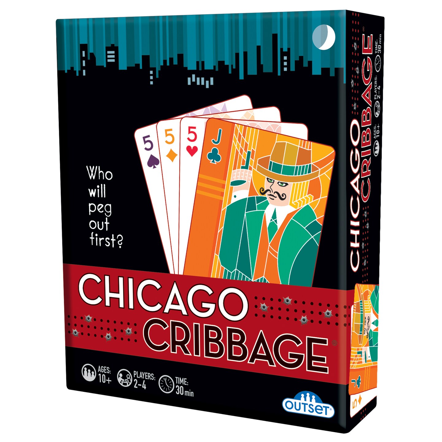 Chicago Cribbage - Expansion Card Set, Outset Media, Adds 7 Cards To Your Existing Cribbage Game Set, Ages 10+, 30 Min