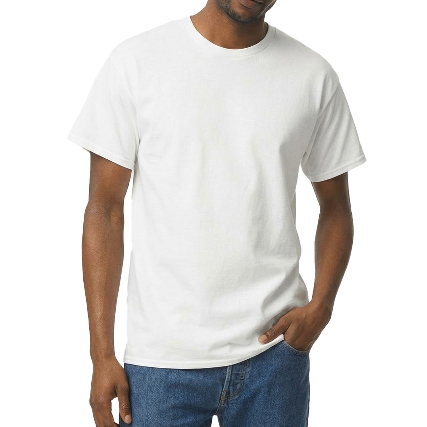 Gildan White Ultra Cotton Short Sleeve T-Shirt Bundle for Cricut, Heat Transfer & Custom Printing