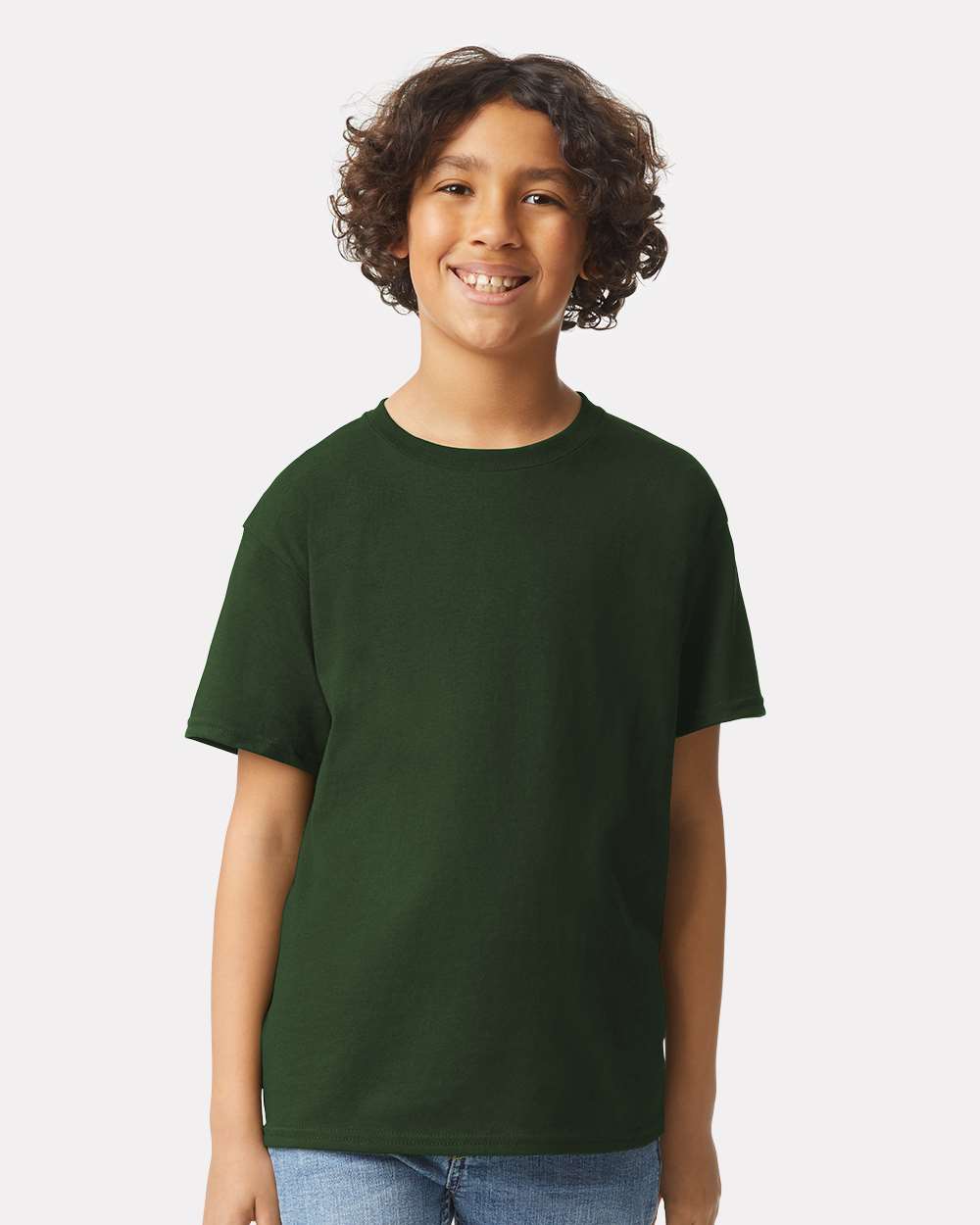 Gildan Ultra Cotton Classic Fit Youth Crewneck Short Sleeve T-Shirt For Kids Everyday Wear