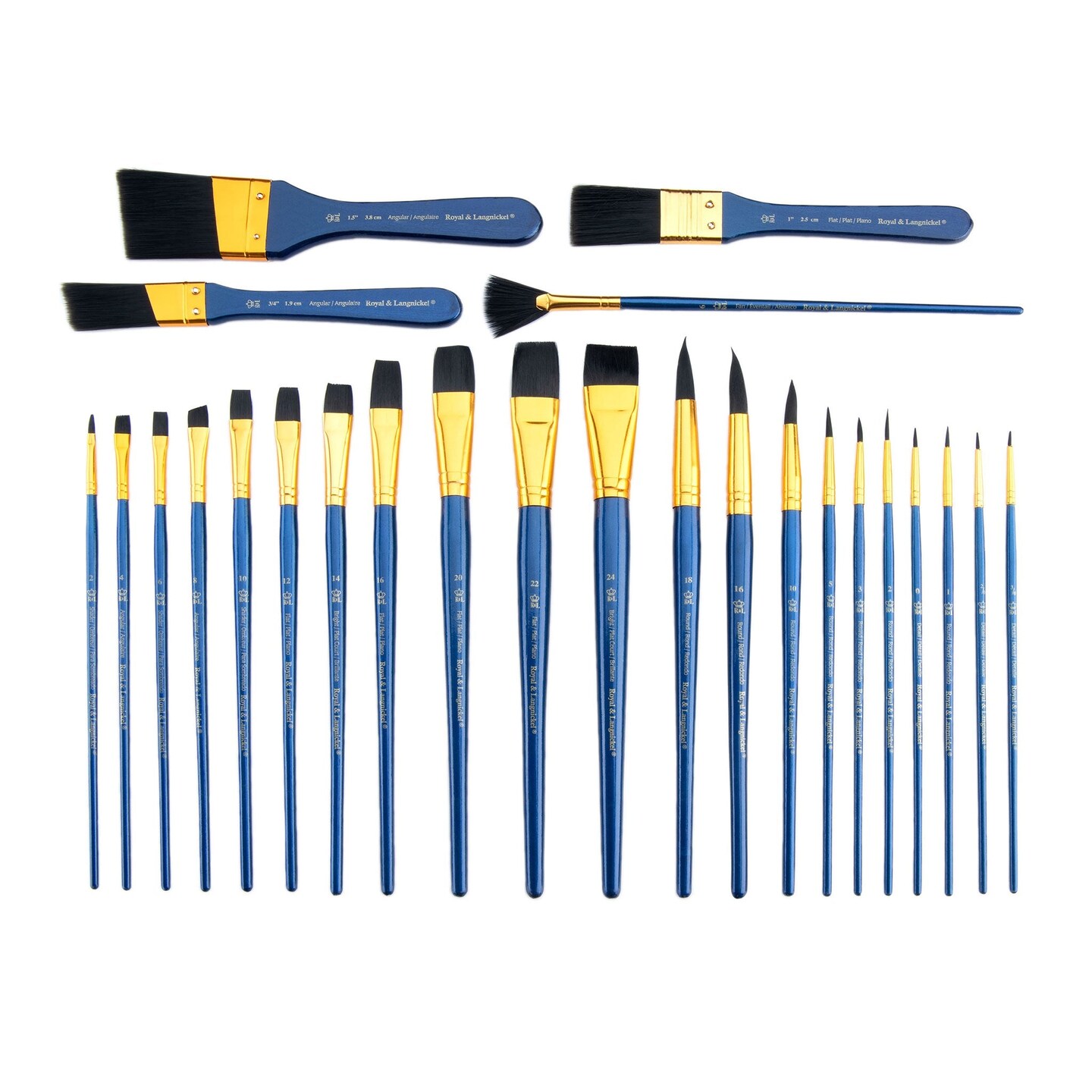 RSET-9383 | 25pc Black Taklon Variety Brush Set
