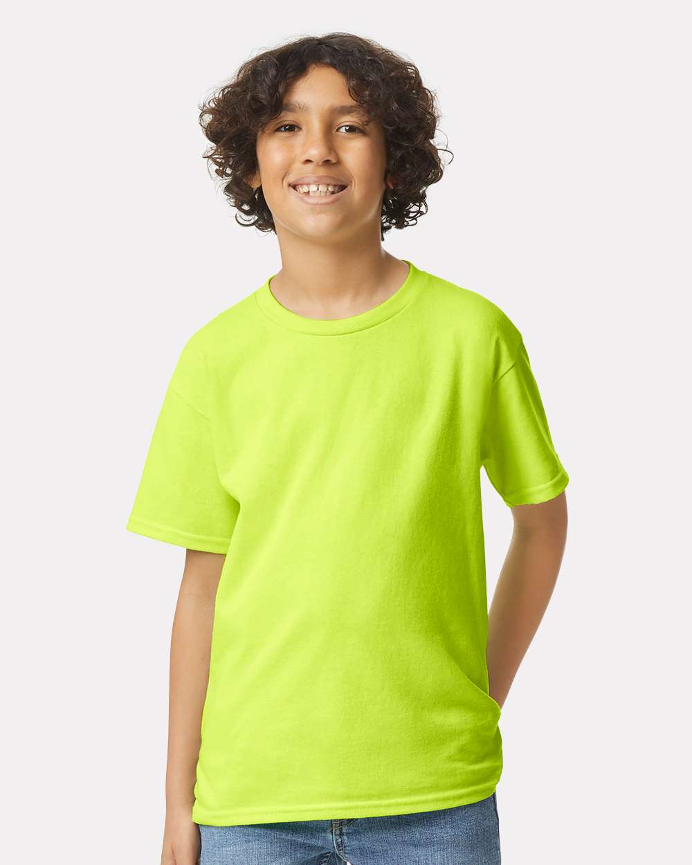 6 Pack Gildan Ultra Cotton Youth Short Sleeve Crewneck T-Shirt 100% Cotton Classic Fit Durable Tee for Safety & Everyday Wear