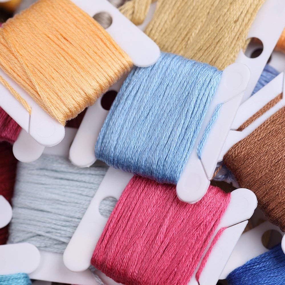 300 Skeins Rainbow Embroidery Floss – Colorful Thread for Friendship Bracelets, Cross Stitch, Needlework, DIY Crafts with 20 Floss Bobbins