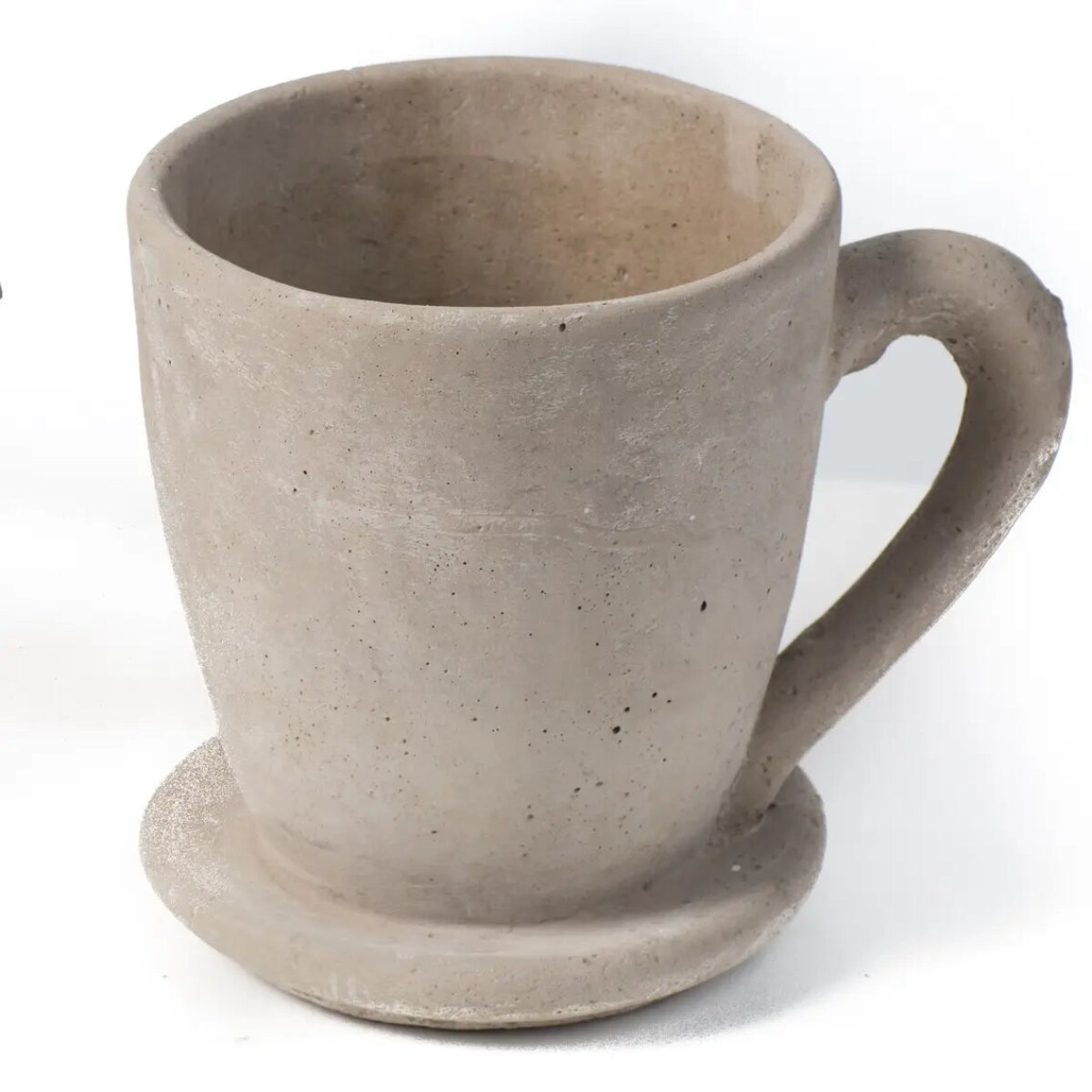 Tea Mug Planter Cement Pot Textured Stone Indoor Outdoor Garden Decor Set