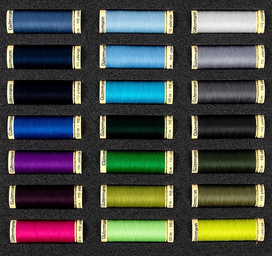 Gutermann Sew-All Polyester Sewing Thread Set – 42 Spools, 100m Each – Thread Set in Organizer Case